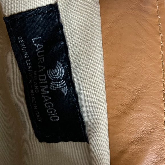 🌸 Laura Di Maggio Bag - Brown Quilted Leather Bag - NWT - Picture 5 of 8